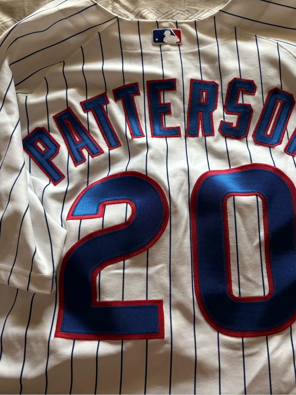 Majestic White Pinstripe Authentic MLB Chicago Cubs Jersey